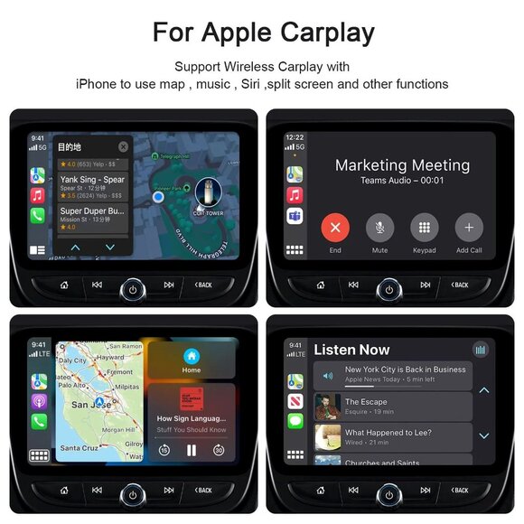 NEW!! Apple Wireless CarPlay Adapter Dongle USB iPhone IOS Car Navigation Player - Picture 11 of 13